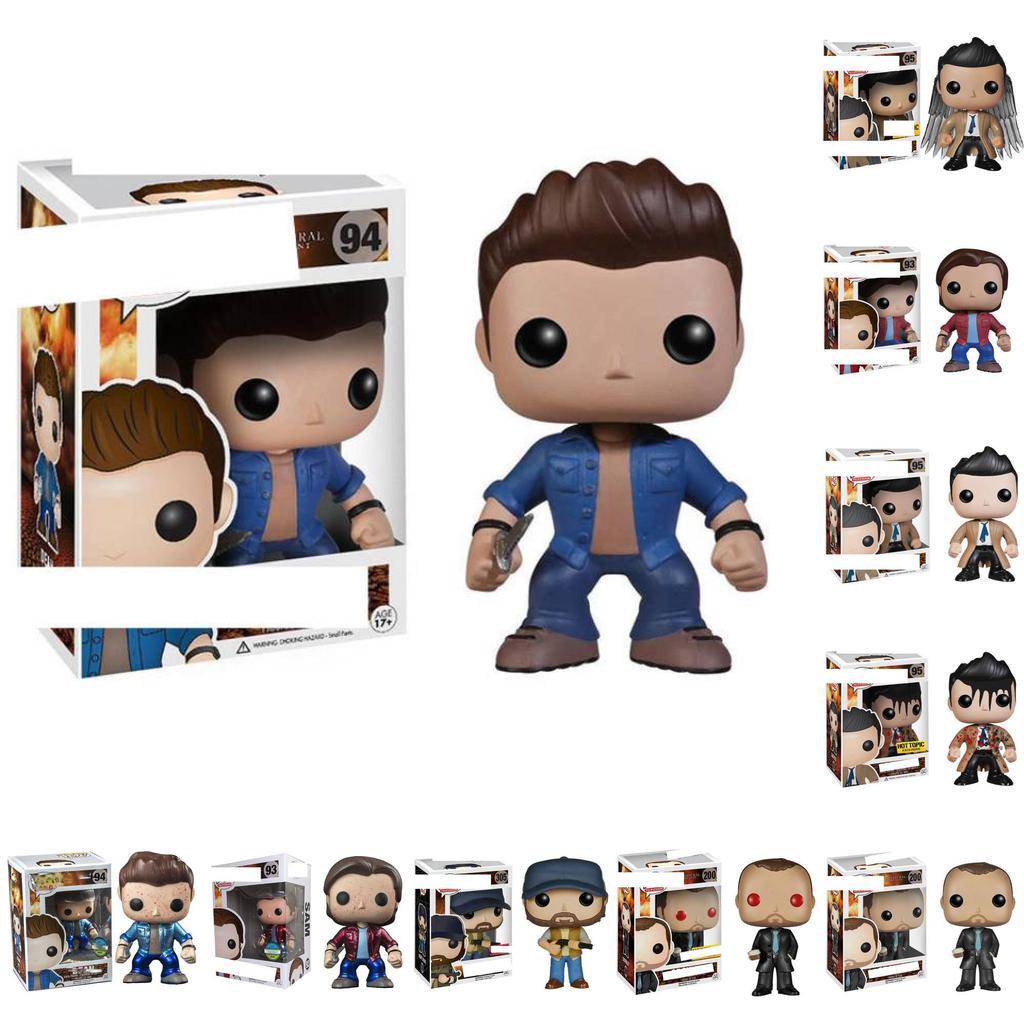 Übernatürliches PVC Sammelfiguren Set mit Tier Sam Dean Bobby für Fans und Sammler