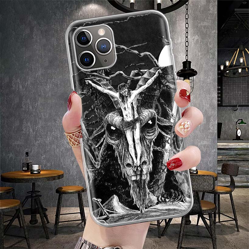 Satanic Goat Satan Devil Soft Phone Case For IPhone 11 17 Air 16E 16 Pro Max 15 + 14 Plus 13 Mini 12 Apple 7 SE 8 Fundas Coque 1