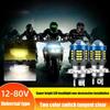 1 STK Motorrad Roller Fahrlicht H4 LED Motorradscheinwerfer CSP Zweifarbig Weiß Gelb Fernlicht Abblendlicht Linse Nebelscheinwerfer