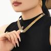 Modern V Neck Collar Jewelry Architectural Styles Stainless Steel Chain For Sensitive Skin