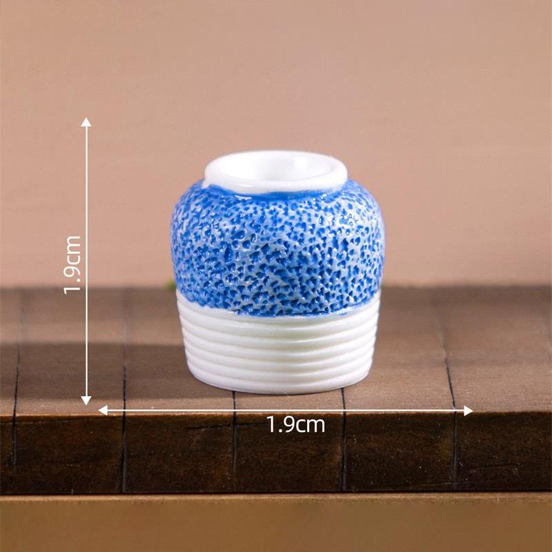 5PCS Cute Dollhouse Miniature Toy Colorful Patterned Vase Model Home DIY Decor Kids Play Toy Micro Landscape Ornaments Gifts