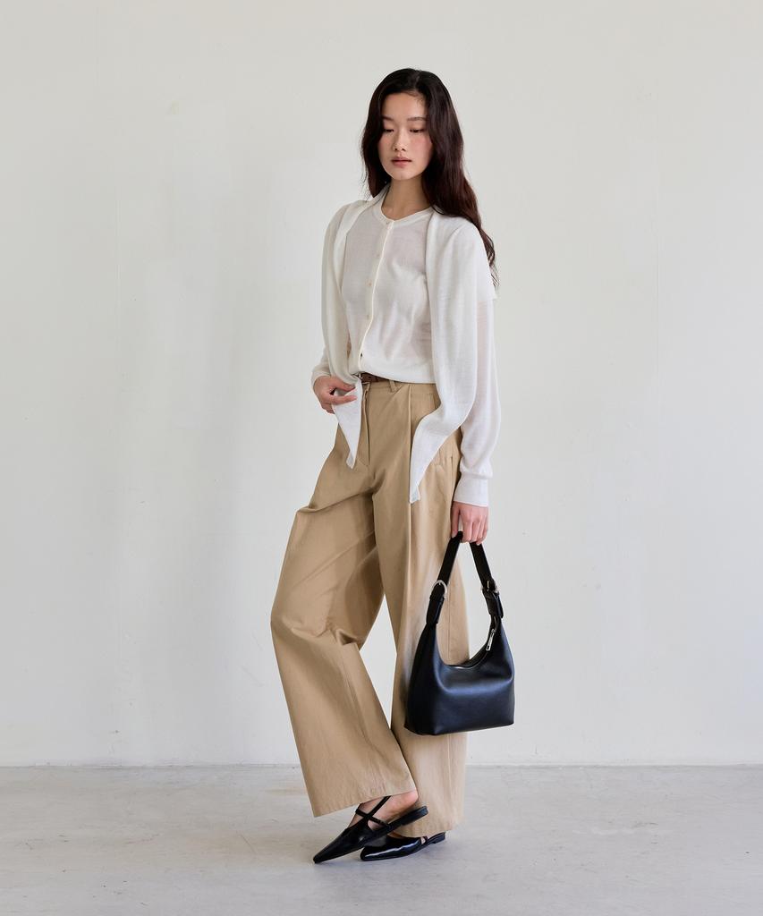 THEELO Cotton Pintuck Pants (Beige)