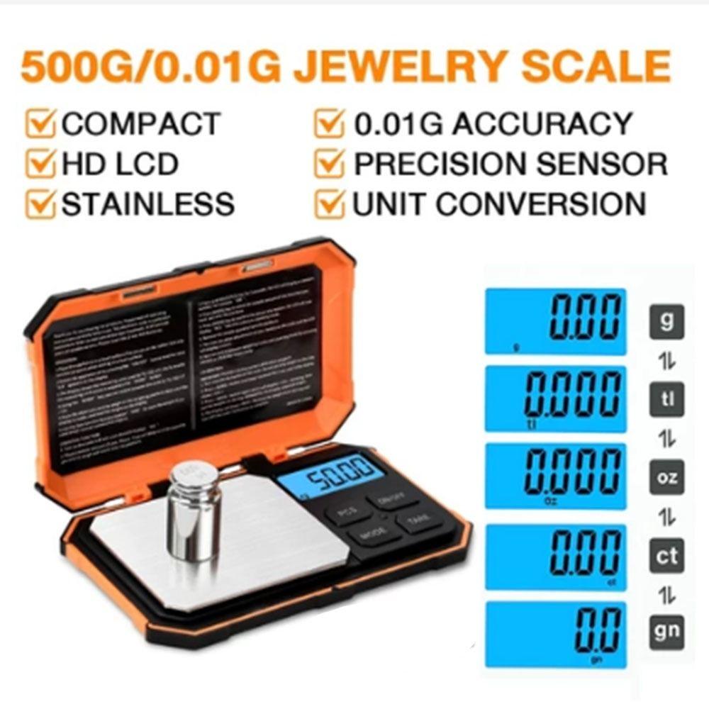 500g 0.01g Jewelry Scale High Precision Digital Scale Portable Electronic Scales Jewelry
