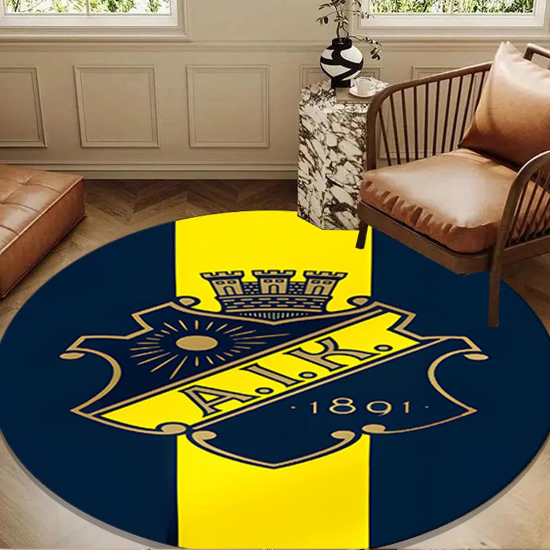 Aik Crest  Round mat, Anti-slip Circle Carpet Chair rug For livingroom,Bedroom, doormat home decor Gift Christmas Gifts