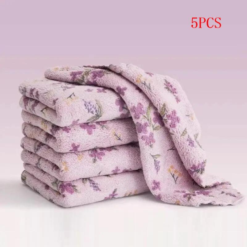 

5Pcs Dishcloth Kitchen Dish Cloths Drying Reusable Kitchen Towels Cleaning Cloth