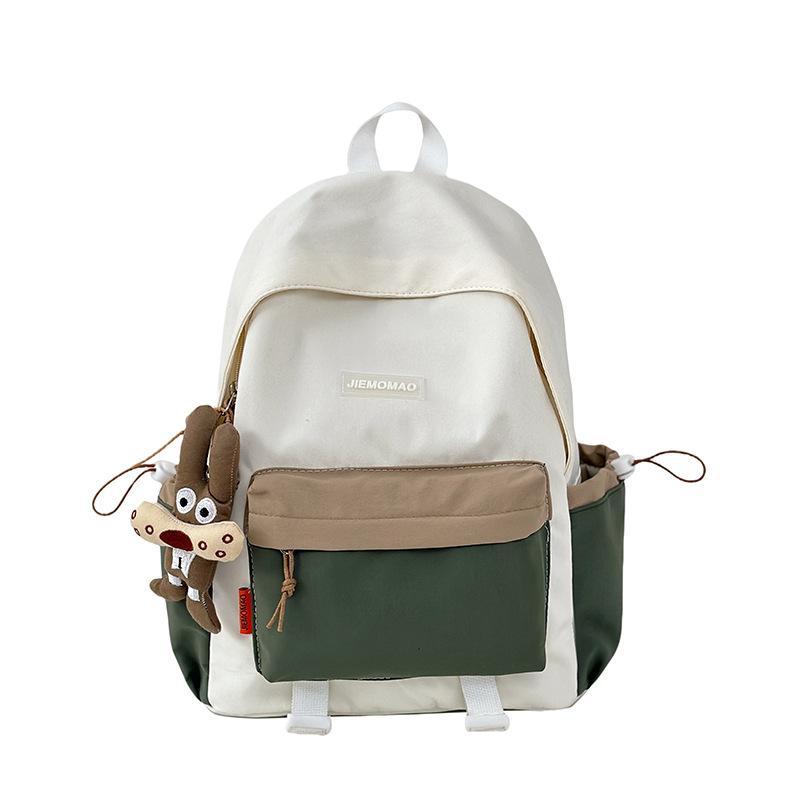 Schoolbag Korean Ins Simple and Versatile Commuter Backpack, Junior High School Girls and College Students Backpacking Travel Lightweight New 