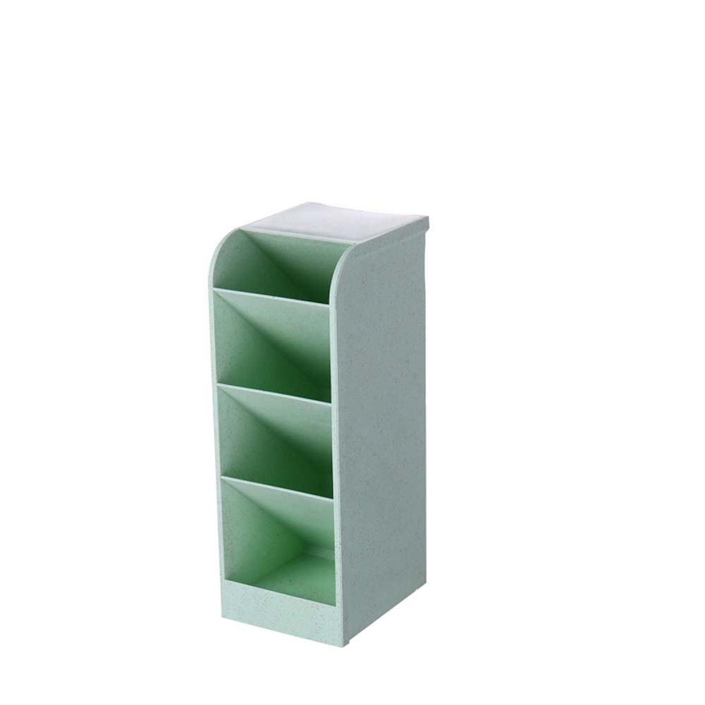 Pen Holder Plastic Slant Organiser Transparent Multi-Compartment Organiser Desktop Kids Four Compartments