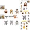 Jungle Animal Hand Puppets Lion Tiger Deer Monkey Plush Toys For Kids