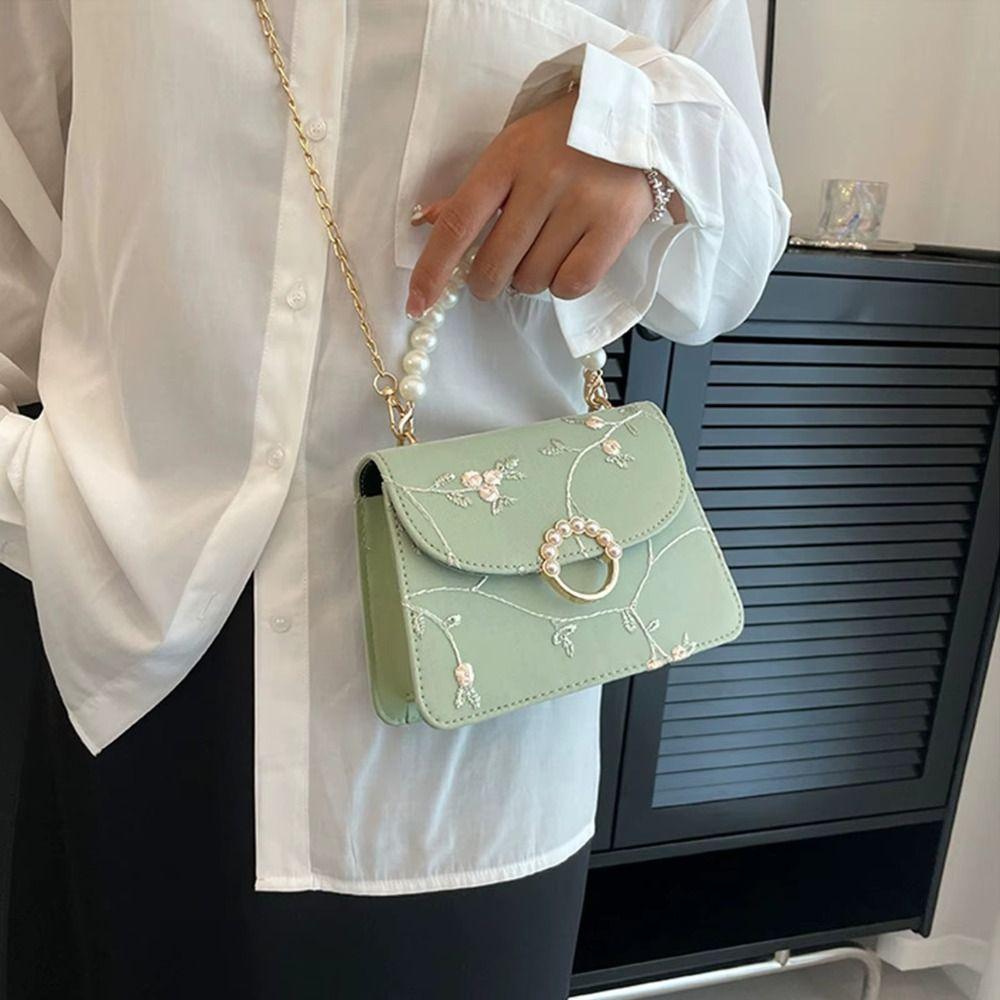 PU Handbags Pearl Clutch Bag New Shoulder Crossbody Bag  Women