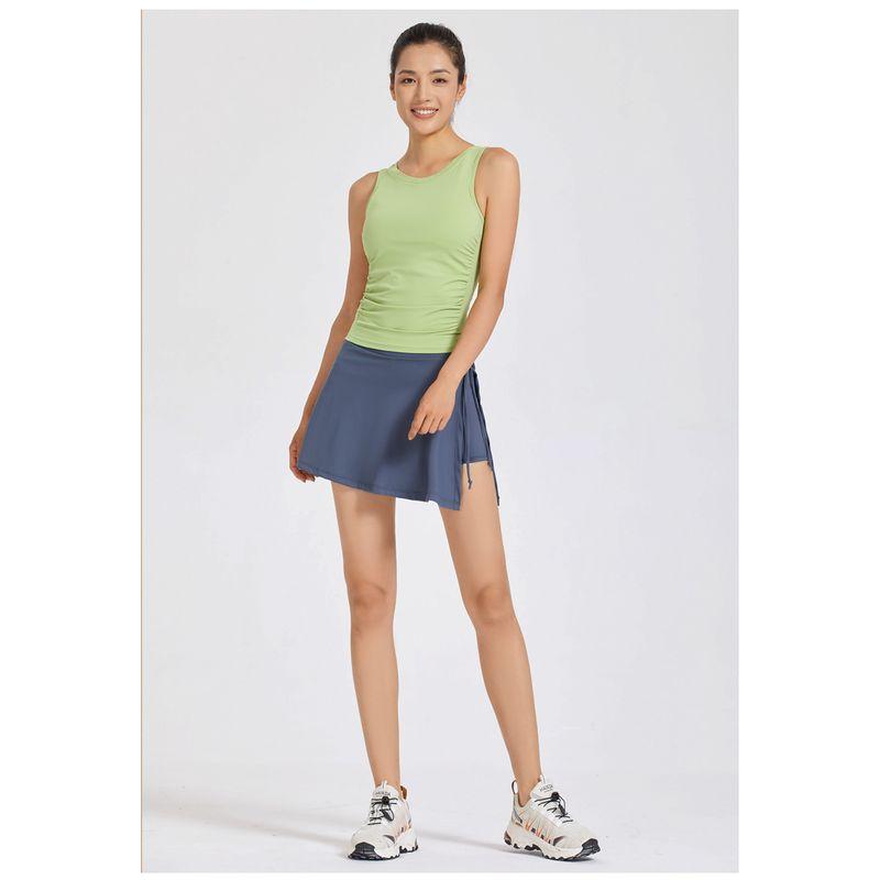 Summer Professional Tennis Suit Women's Suit Sports Vest with Chest Pad Tennis Yoga Culottes Badminton Skirt