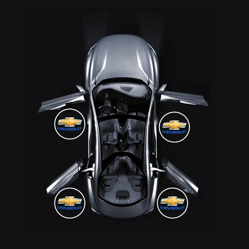 2 Piece Car Door Welcome Light Led HD Projector Lamp Courtesy Lights for Chevrolet CAPTIVA Epica 2007-2017 Auto Accessories