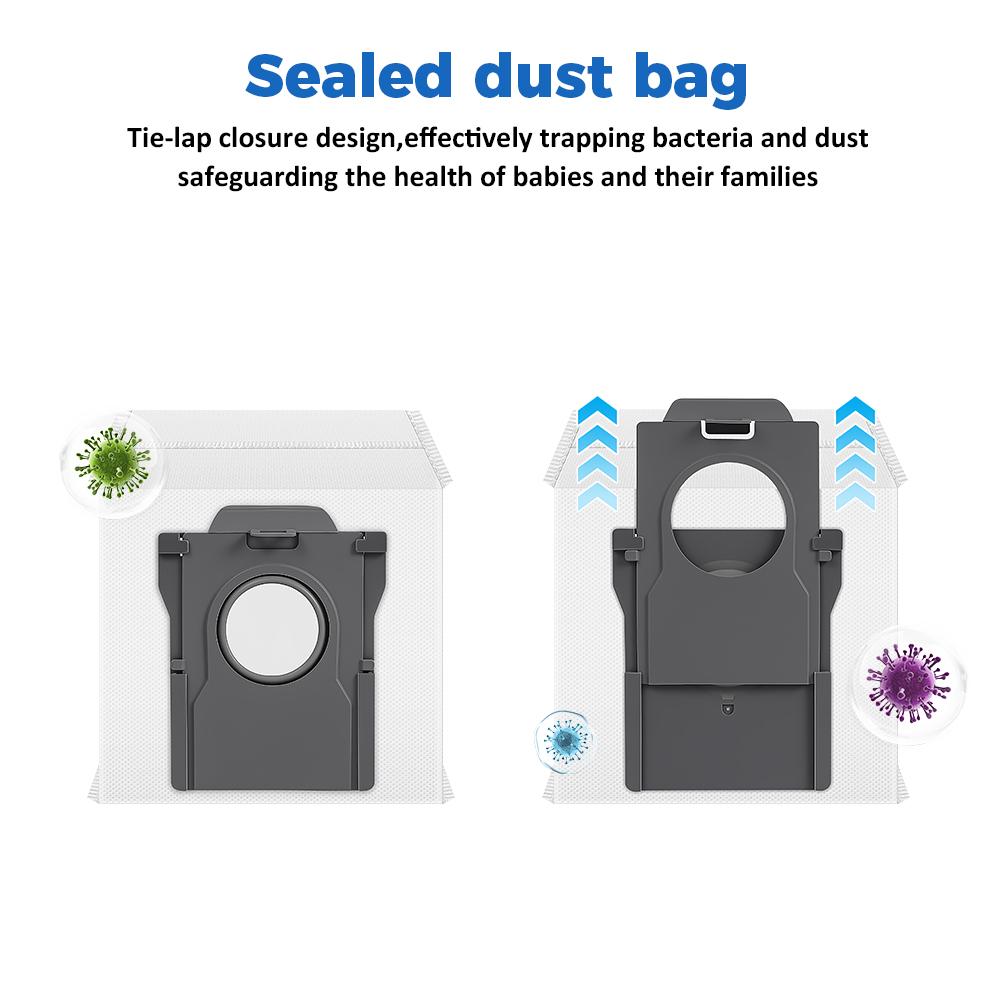 Hepa Filter Main Side Brush Spare Parts For Midea V12 Pro Sweeping Robot Vacuum Cleaner Dust Bag Mop Pad Home Accessories