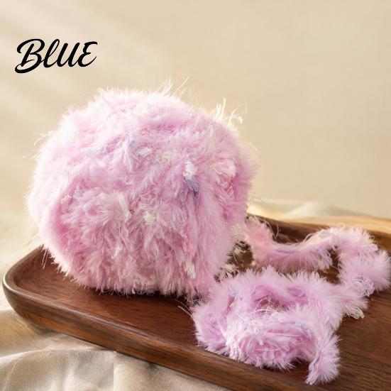 Smooth Weaving Yarn 33M Faux Fur Blend Yarn Soft Fuzzy Mohair for Crochet Thread Knitting DIY Sweater Scarf Hat Colorful Craft Beginners Knitting