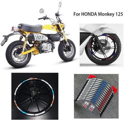 Wheel Strips Motorcycle Wheel Tire Stickers Car Reflective Rim Tape Motorbike Bicycle Decals for Honda MSX 125 Monkey 125