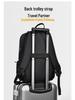 Herren Business Casual Wasserdichter Rucksack mit Logodruck - Multifunktionale Reise- und Schullaptoptasche.