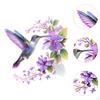 Hummingbird Flower Wall Sticker Decal PVC Wallpaper Waterproof Art Decor Mural for Dining