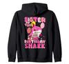 Birthday Shark Sisters Party Kids Family Matching Zip Hoodie