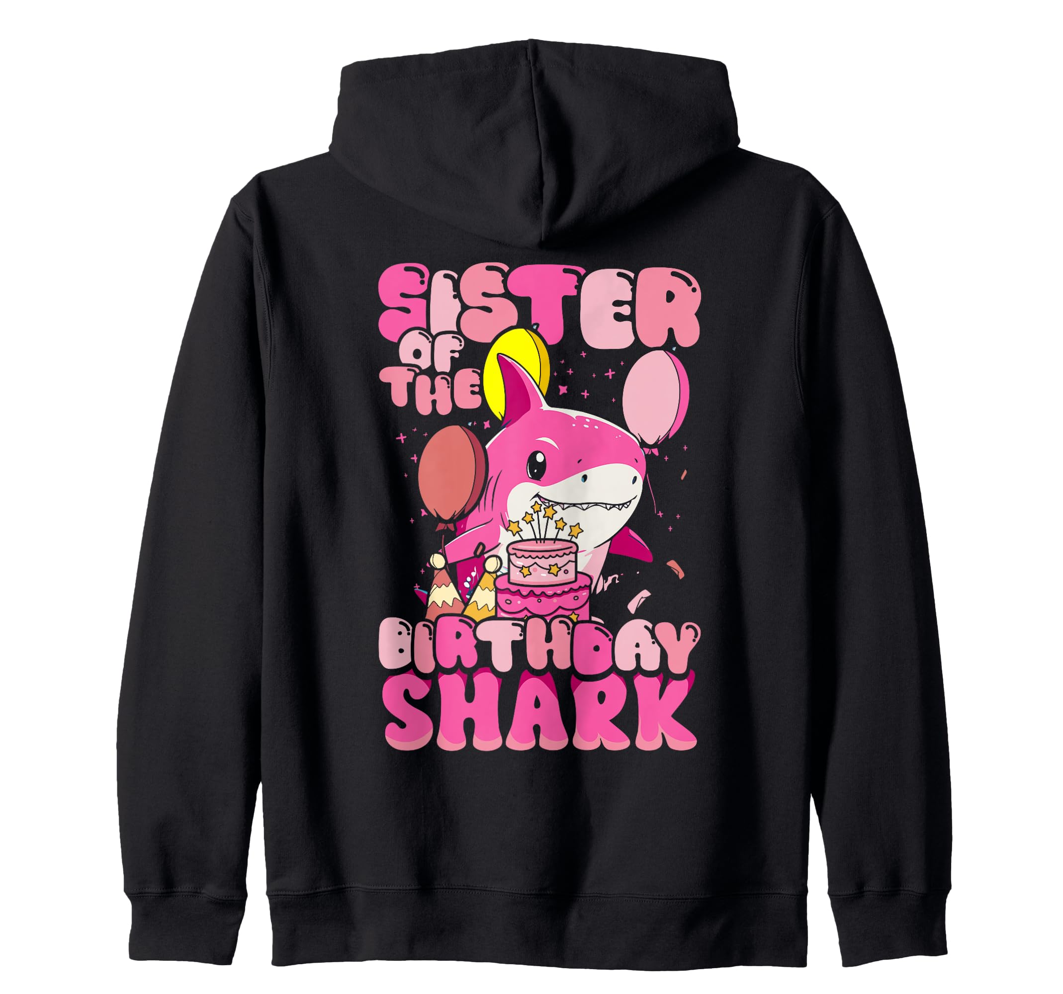 Birthday Shark Sisters Party Kids Family Matching Zip Hoodie