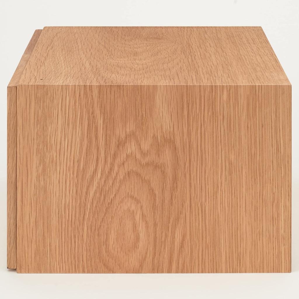 MUJI Stacking Chest Width 37 X Depth 28 X Height Half 2 Drawers Oak Veneer 12381129 18.5cm