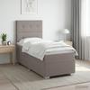 Box Spring Bed with Mattress Taupe 90 x 190 cm Fabric