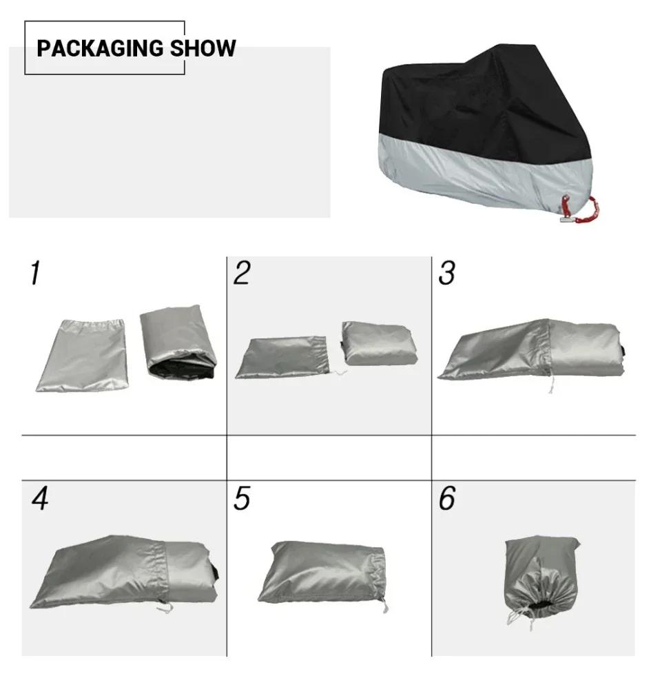 Motorcycle Bike Cover Waterproof All Season Dustproof UV Protective Outdoor Indoor Scooter Wear-resistant Fabric Motorbike Cover