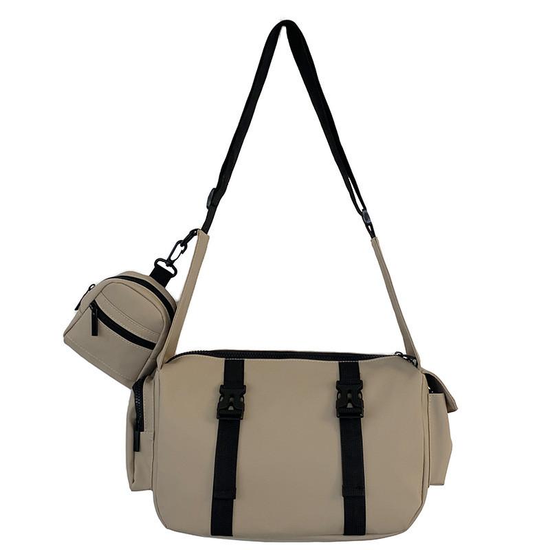 Kids Solid Simple Color Large Capacity Shoulder Bag With Breathable Material