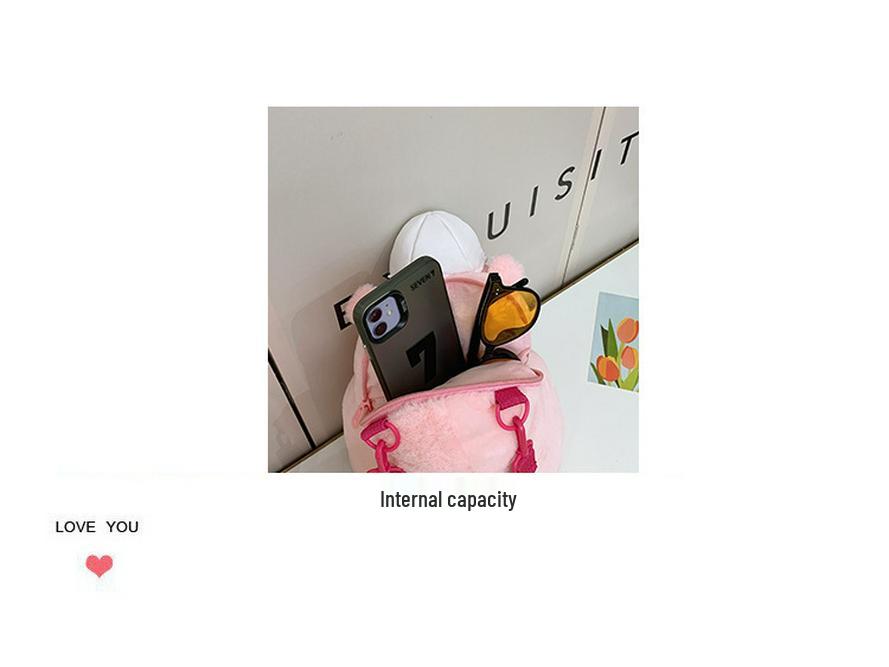 Capybara Plush Cartoon Double Shoulder Backpack - Cute Children's Bag