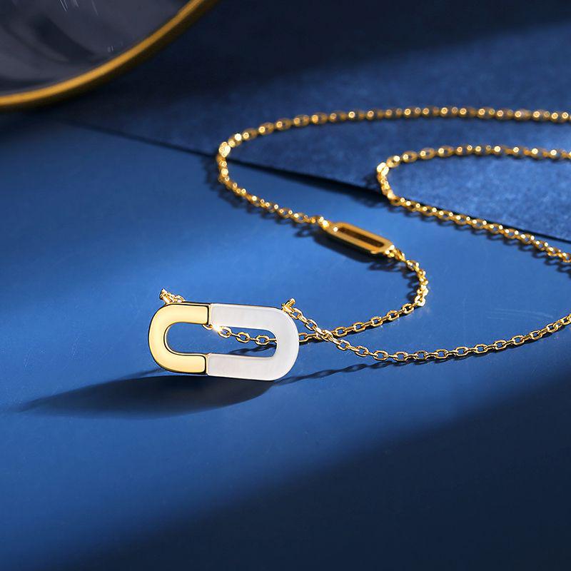

Baoyilong S925 Silver Korean U-Shaped Mother-of-Pearl Clavicle Necklace 925 Silver золотой