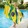 Brasilien-Thema Strandtuch Fußball-Weltmeisterschaft Schnelltrocknendes Handtuch Geeignet für Meeresufer Pool Camping Urlaub Yoga Für Familie Freunde
