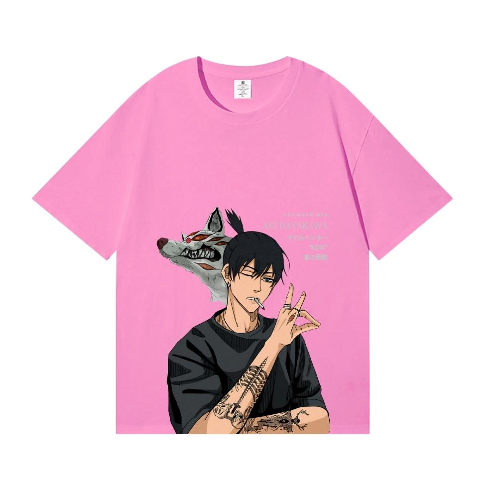 Chainsaw Man Aki Hayakawa Japanese Style Classic Tee High-quality Streetwear T-shirt Suitable for Both Men Women