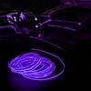 1M 2M 3M 5M Car Interior Lighting Auto LED Strip Wire Rope Tube Line Flexible Neon Light With 12V USB Cigarette Drive