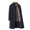 Men's Korean Style Detachable Down Liner Wool Overcoat, Winter 2025