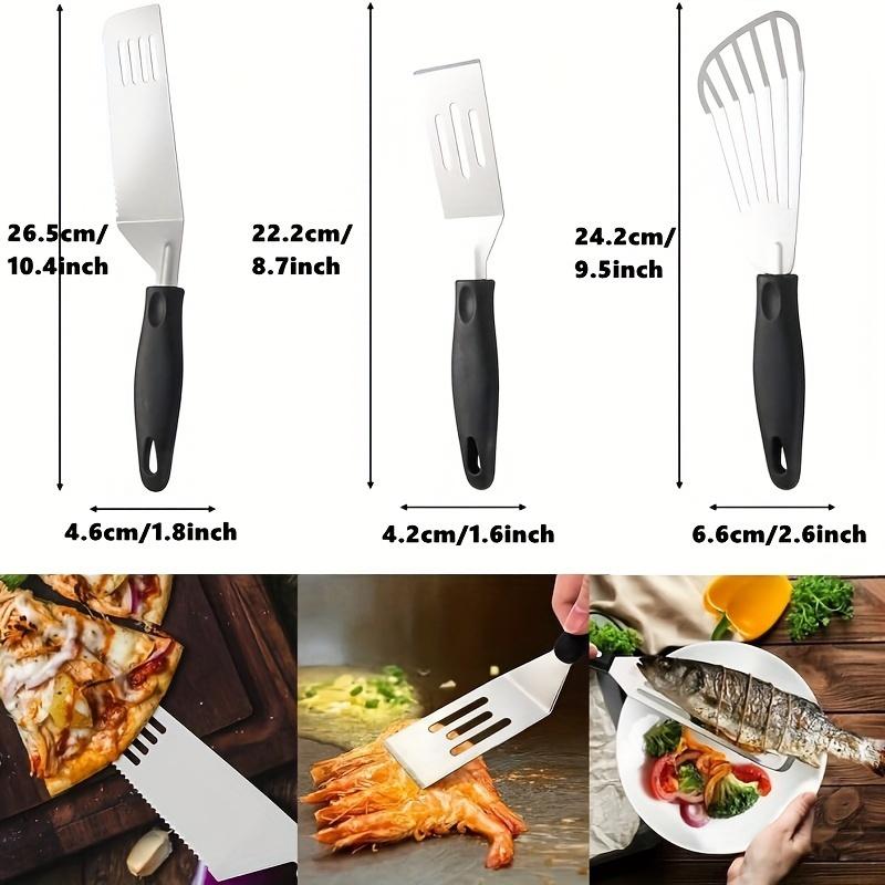 Xiaomi 3PCS Mini Stainless Steel Spatula Set - Multi-Functional Turner for Flipping, Cutting & Serving Brownie Lasagna Pie Cake