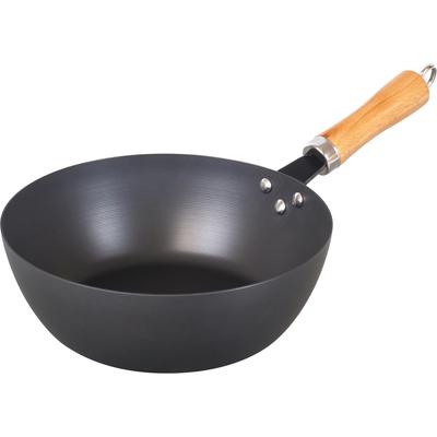 E Nitrided Iron Frying Deep No Air Frying Ready To IH Gas Nagayoshi Rust-resistant, Burn-resistant, Pan, Stir-Fry Pot, 24cm, Required, Use,