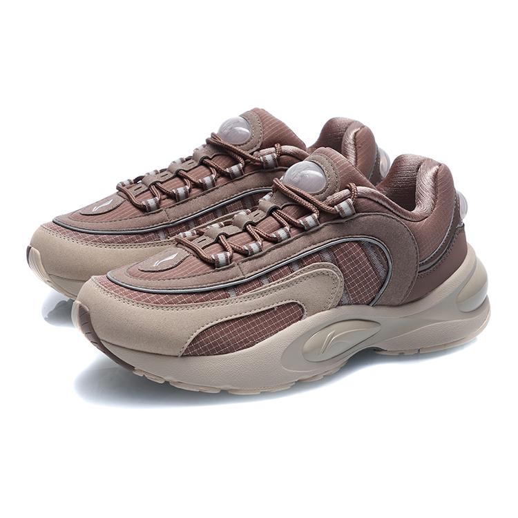 Li Ning V8 Abrasion Resistant Breathable Low top Running Shoes Women's Umber ARHQ172-3
