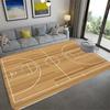 Basketball Court Design Carpet Sport Theme Floor Mat for Bedroom Living Room Non Slip Game Day Decor Rug