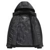 Mens Winter Down Jacket With Detachable Hood Knit Cuffs 90% White Duck Slim Fit Urban Daily Wear
