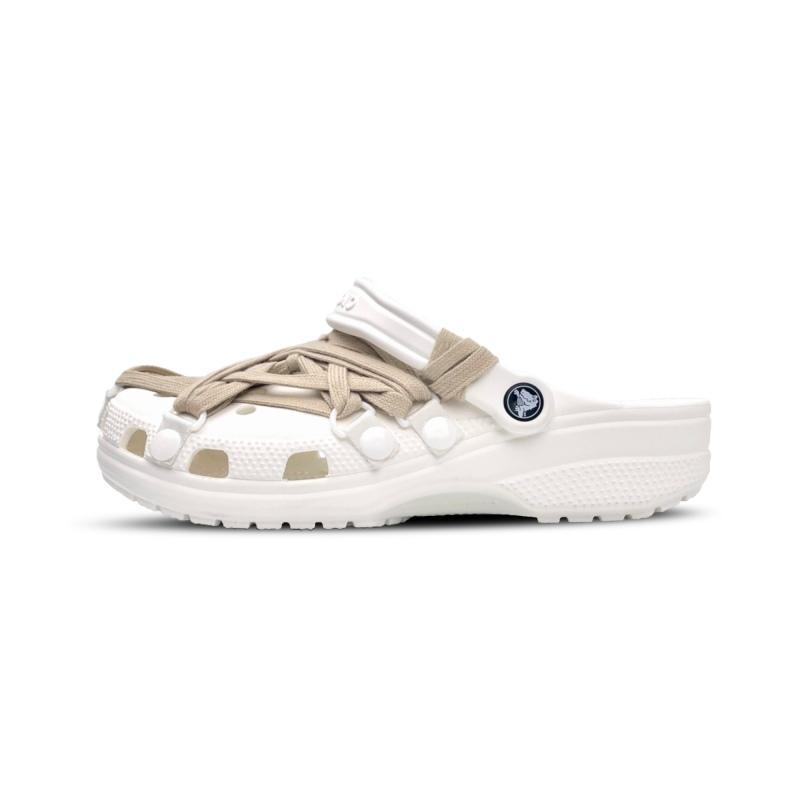Crocs Classic Clog EVA Apricot Lightweight Minimalist Fresh Stylish Versatile Clogs Unisex In White