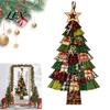 Vintage Style Seasonal Door Hanger Christmas Handmade Hanging Kit, Patchwork Tree Decoration DIY Sewing Holiday Home Interior Embellishment