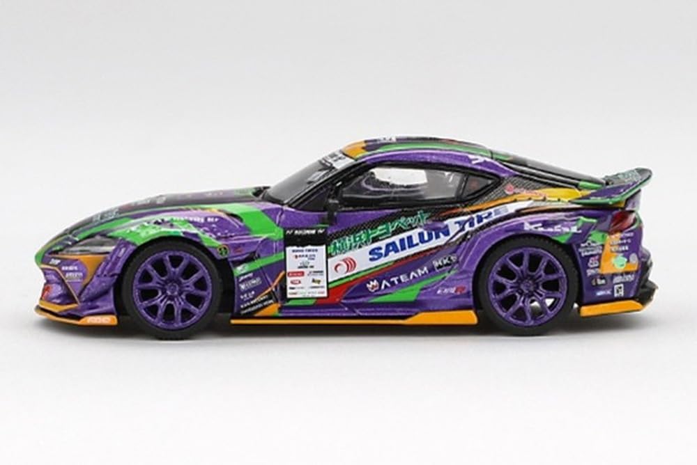 MINI GT Maßstab Toyota GR Supra KUHL 2021 D1GP EVANGELION RACING Fertigprodukt 1/64 MGT00951-BL