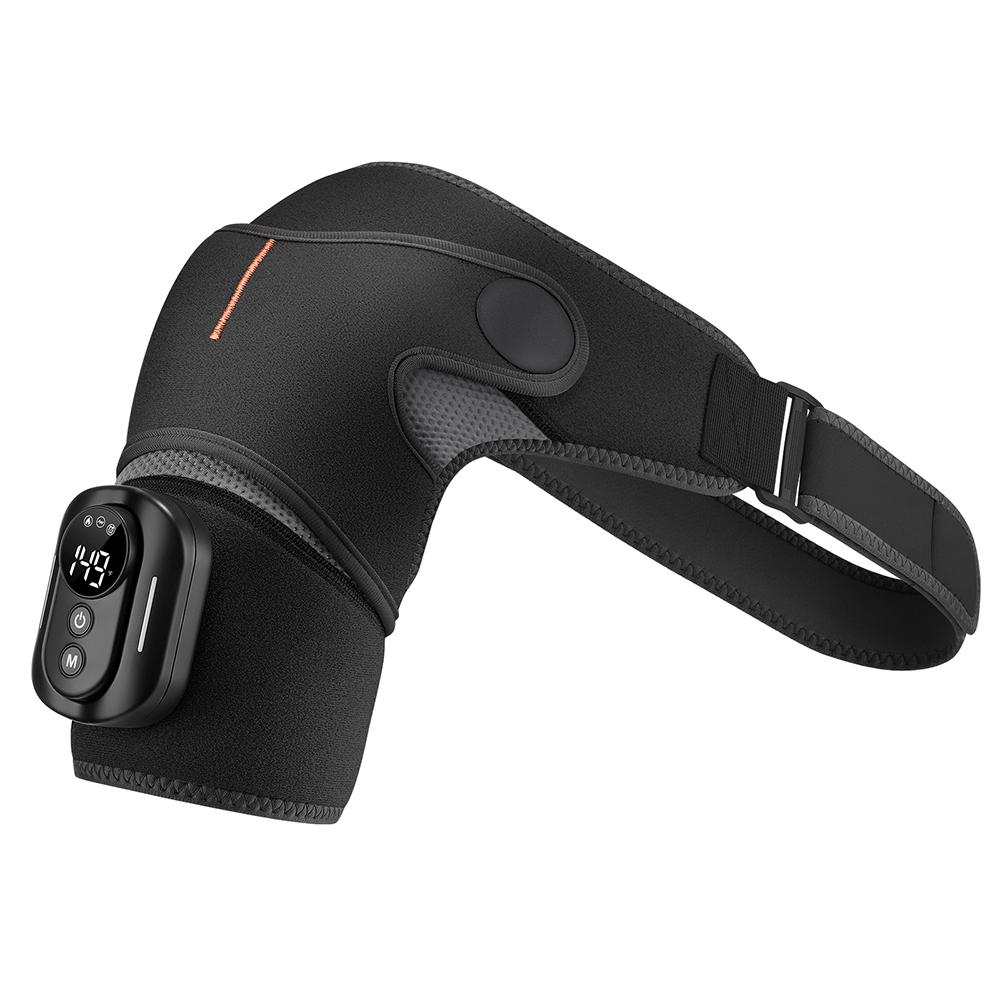 Wireless Electric Heated Shoulder Support Protect Belt Vibration Massage Relaxation Shoulder Wrap Pad With Remote Control