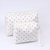 Ins Simple Polka Dots Cosmetic Bag Portable Makeup Bag Travel Storage Pouch Large Capacity Toiletry Zipper Bag Girl Gifts
