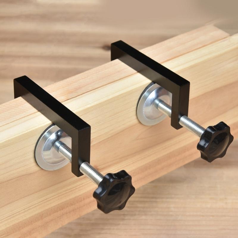 Pack of 5 C Clamp Clip Set,Adjustable Screw Clamp Carriers Clamp, 57mm 2.2inch Jaw Opening,Aluminium Table Clamp