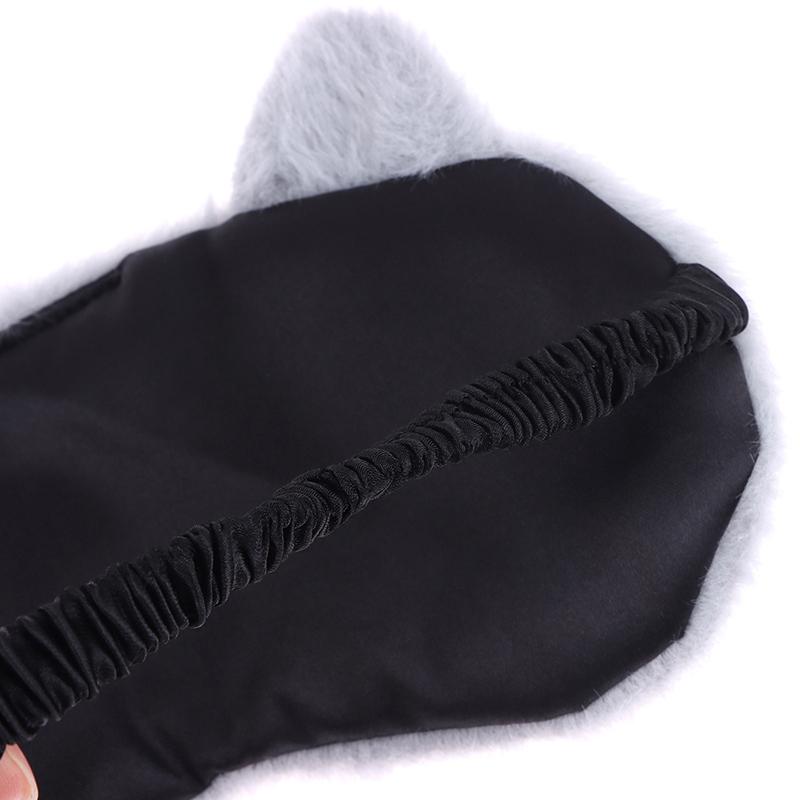 Urocza kreskówkowa maska do spania kota na oczy opaska na oczy pluszowa opaska na oczy do spania dla dziewczyny kobiety drzemka noc zwierzę opaska na oczy