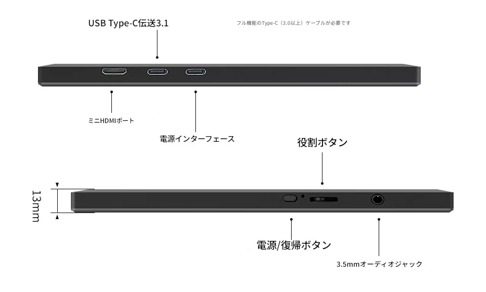 zmart Portable Monitor with HDMI Second Screen for Gaming Extended Compatible with and Raspberry Mobile External USB Compact 11.6-inch Support,