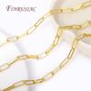 18K Gold Plated Metal Paperclip Link Cable Chains For Jewelry Making Findings, High Quality Spool Chain DIY Necklace Bracelet