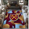 Tappeto in Velluto di Cristallo con Stampa del West Ham United Football, Comodo Assorbente d'Acqua Antiscivolo Tappeto per Pavimenti Interni