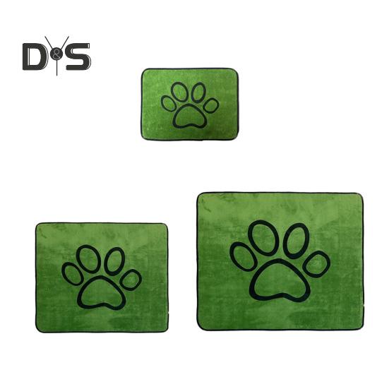 Washable Dog Pee Pad Dog Paw Print Reusable Puppy Pad with Non-Slip Backing Absorbent Leakproof Potty Training Pads for Home Travel