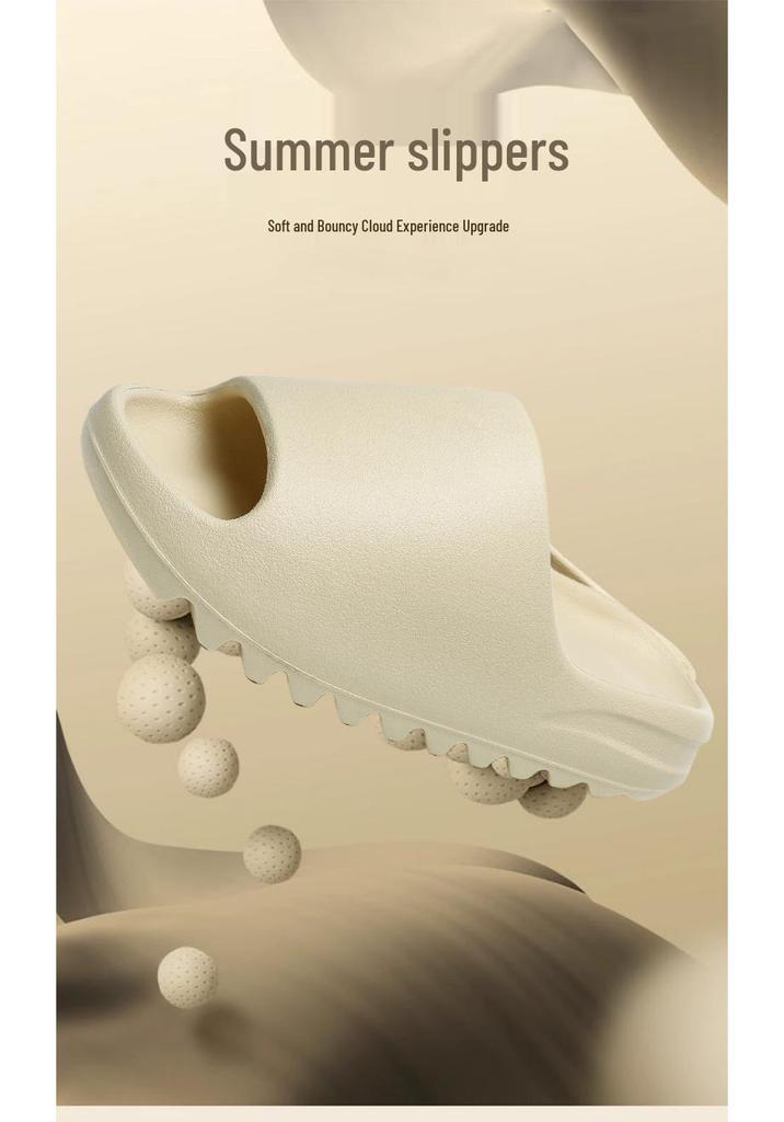 Men's Summer Thick-Soled EVA Non-Slip Sandals - Single-Strap Cool Slippers, Couple Style Fashionable Sports Footwear