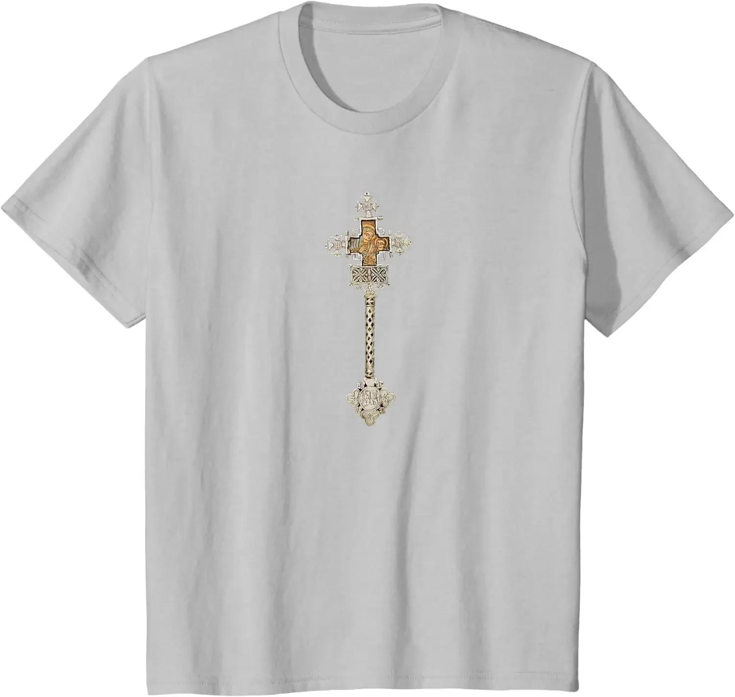 

Ethiopian Cross Christian Art Christ in Glory TShirt 100 Cotton ONeck Short Sleeve Summer Casual Mens Tshirt Streetwear S